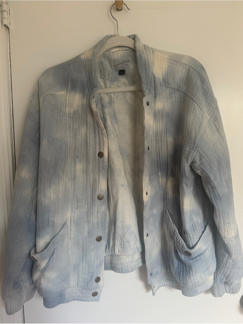 Universal Thread Light Blue Tie-Dye Quilted Jacket